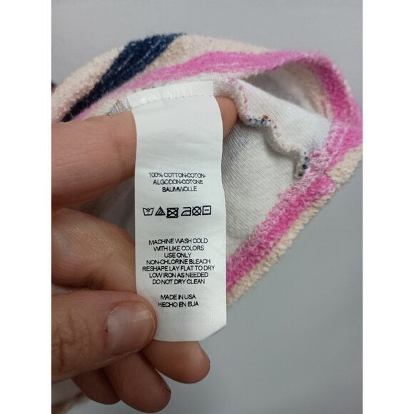 Anthropologie Saturday Sunday Womens Mini Dress Small Striped Terry Casual Beach - Picture 7 of 9